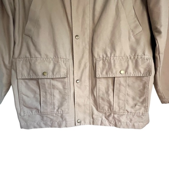 Land's End 100% Cotton Barn Chore Jacket Flannel Lined Corduroy Collar Size XL - Picture 5 of 15